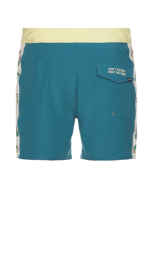 Shop Roark Passage 16 Side Panel Swim Short In Smeralda Costa