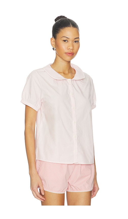  Rat Boi Puff Sleeve Button Down In Pink. Size S. Also In Xs, M, L, Xl. 