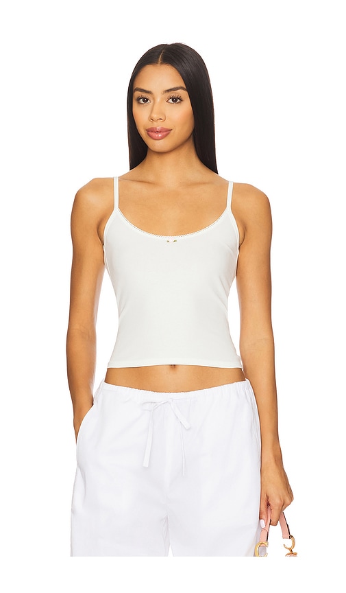 Scoop Back Crop Cami Top in White. - size L (also in M, S, XL, XS, XXL) - Rat Boi - Modalova