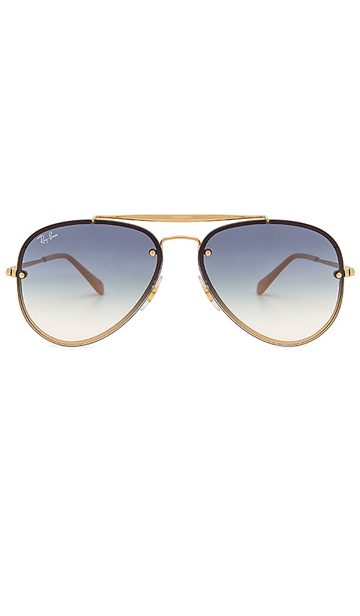 Ray-Ban Blaze Aviator in Gold & Light Blue Gradient