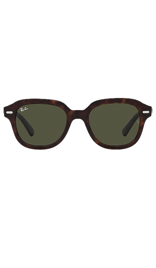 Ray Ban Erik Sunglasses Havana Frame Green Lenses 53-20 In Brown