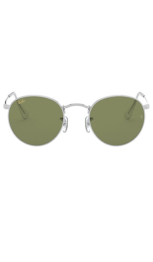 Ray-Ban Round Metal in Silver \u0026 Bottle 