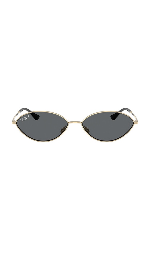 Ray-Ban Kai Oval Sunglasses in Metallic Gold.
