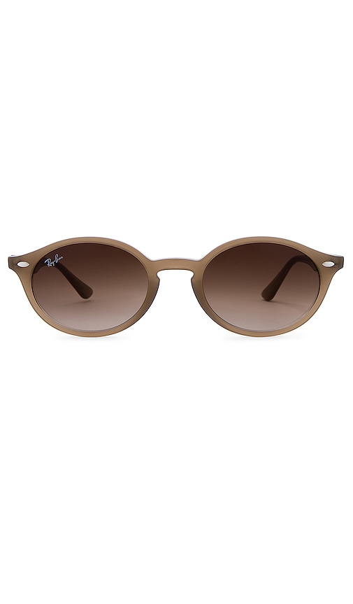 Ray ban sales round sunglasses brown