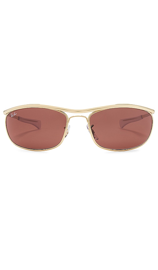 Shop Ray Ban Olympian Delux Sunglasses In Metallic Gold