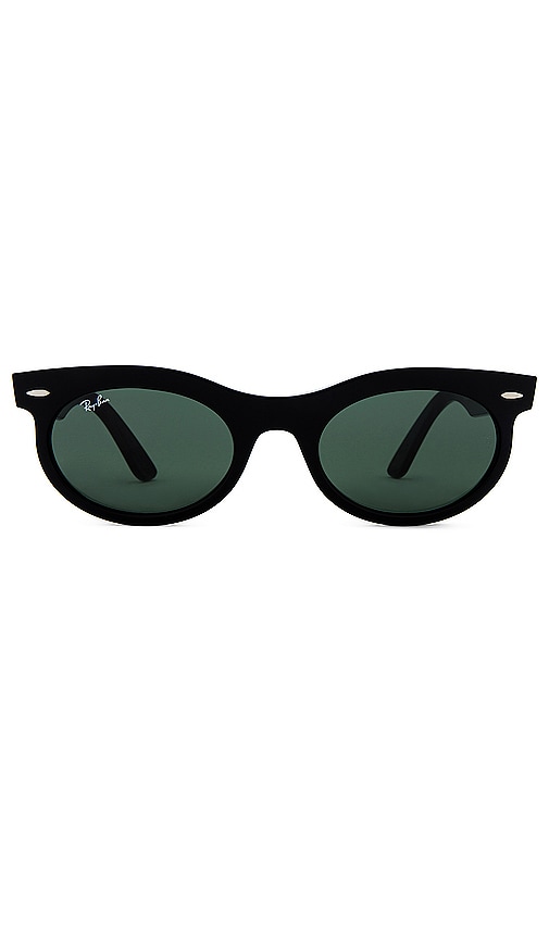 Ray Ban Wayfarer Oval Sunglasses In Black