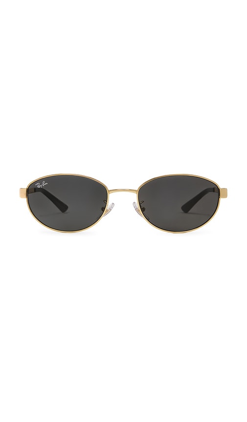 Ray Ban Oval Sunglasses In Gold