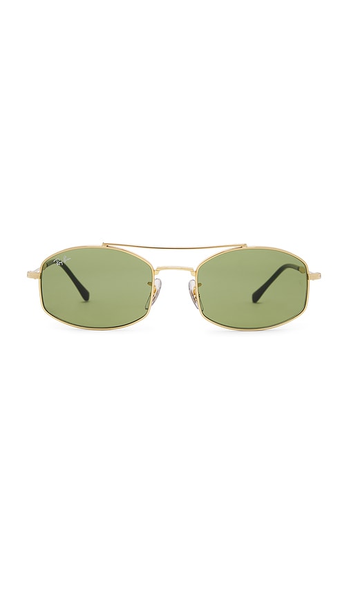 Ray Ban Rectangular Sunglasses In Green