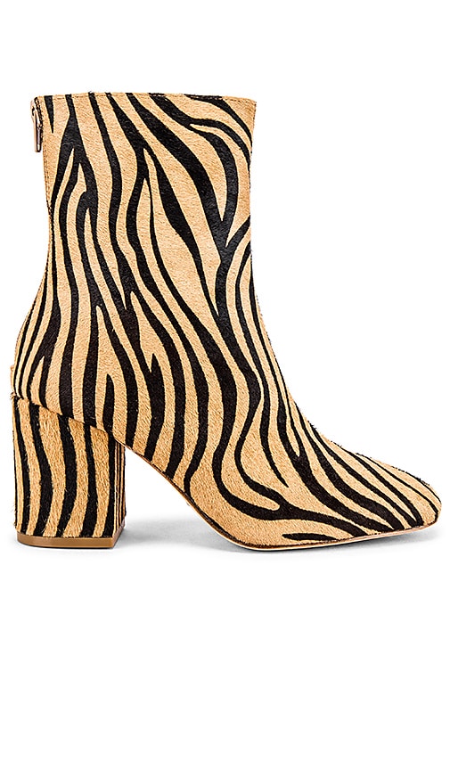 RAYE City Bootie in Tan Zebra | REVOLVE