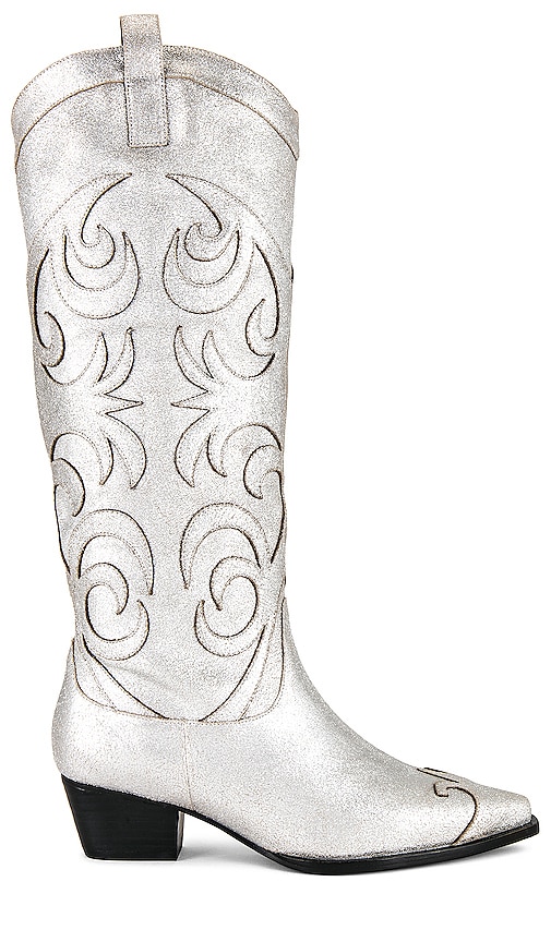 Raye Appaloosa Boot In Metallic Silver