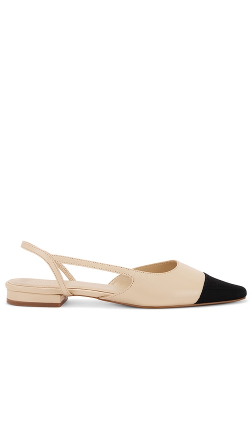 Raye Dorit Flat In Nude & Black 