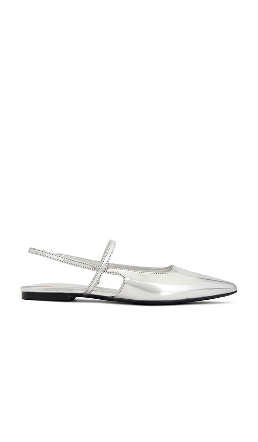 Shop Raye Eva Flat In Silver