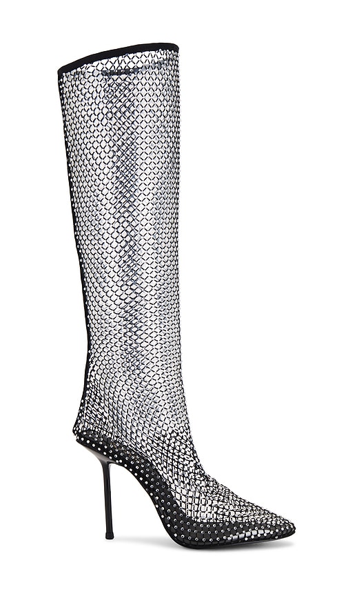 Shop Raye Nomico Boot In Black Mesh Diamante