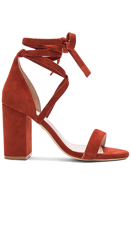 rust block heels