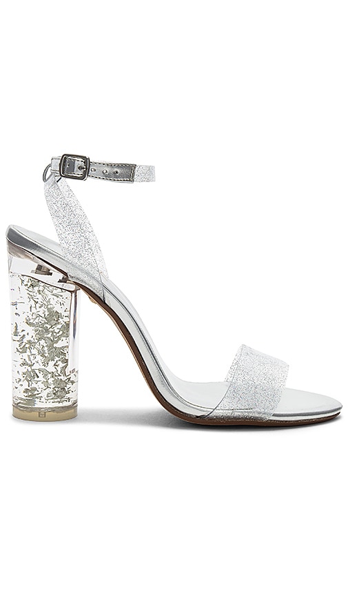 glitter clear heels