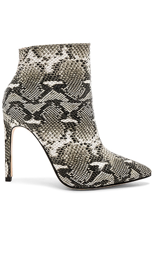 Snake print booties