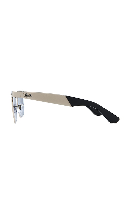  Ray-ban Sonnenbrille Wayfarer Delux In Metallic Silver. 