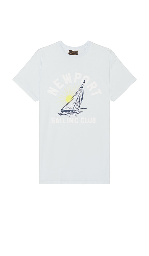 Shop Retro Brand Newport Sailing Club Tee In Vintage Light Blue