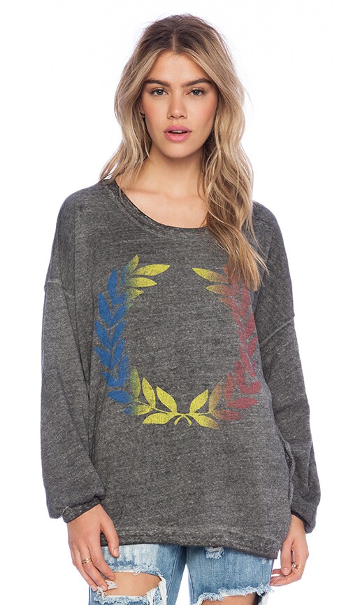 Rainbow Crest Strokes Warm Up Sweatshirt