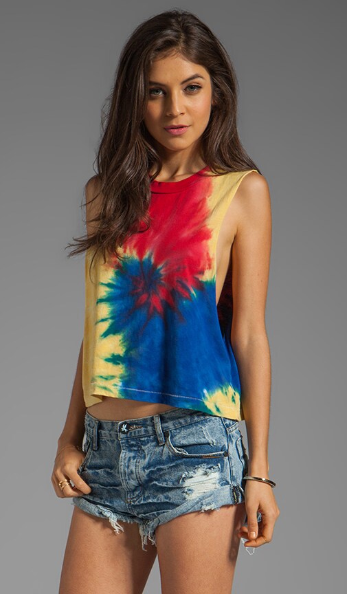 Tie Dye Muscle Cut Off Tank