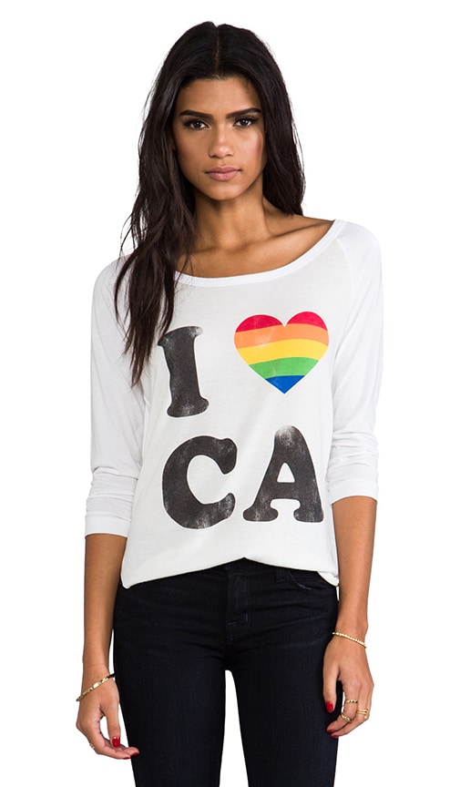 I Love CA Baseball Tee