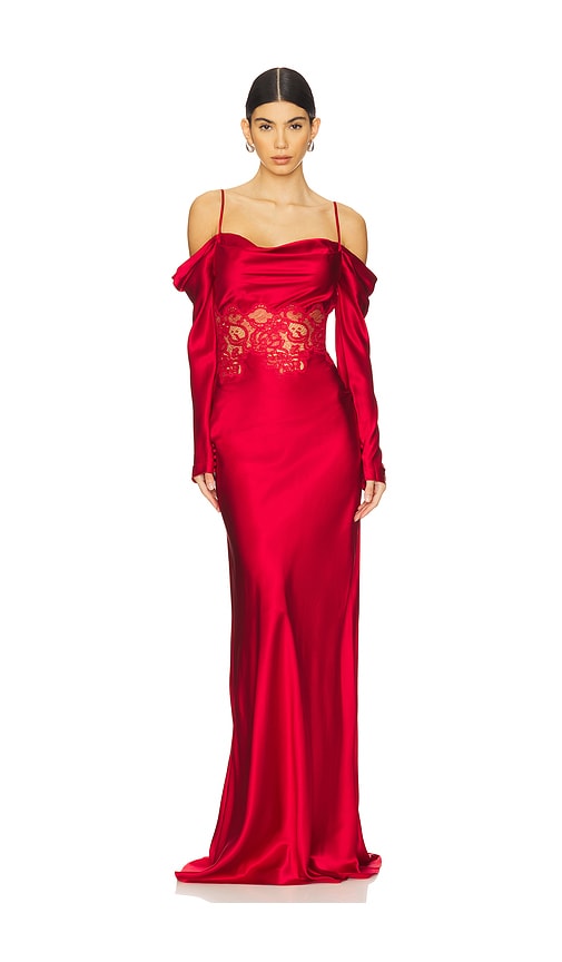 Rebecca Vallance Rubia Gown in Lipstick Red | REVOLVE