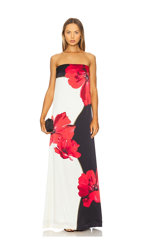 【Rebecca Vallance】アマポーラマキシドレス Rebecca Vallance Amapola Maxi Dress in Poppy Print Black