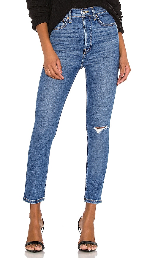 RE/DONE Originals 90s Ultra High Rise Ankle Crop in Medium