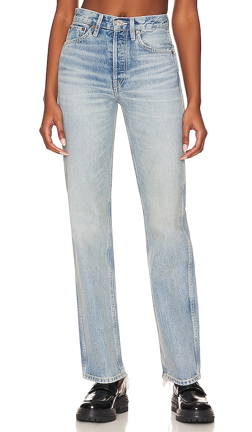 RE/DONE 90s High Rise Straight Jeans in Rio Fade