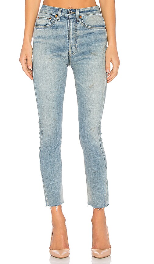 redone levis high rise ankle crop