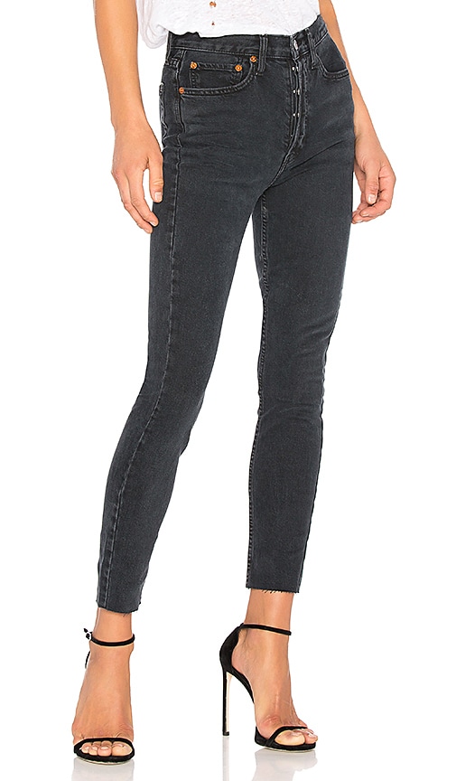 high rise ankle crop levis