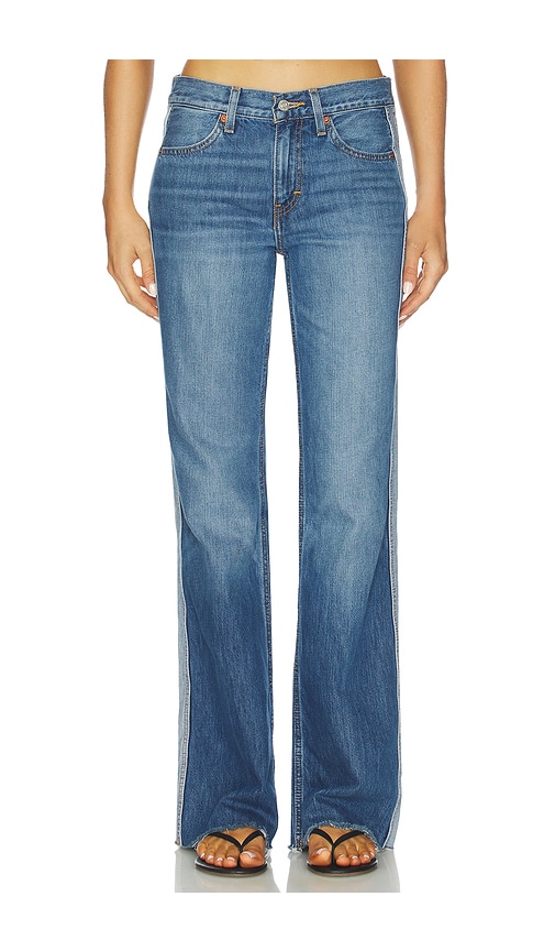 Re/done Californian Track Wide Leg Jeans In Blue