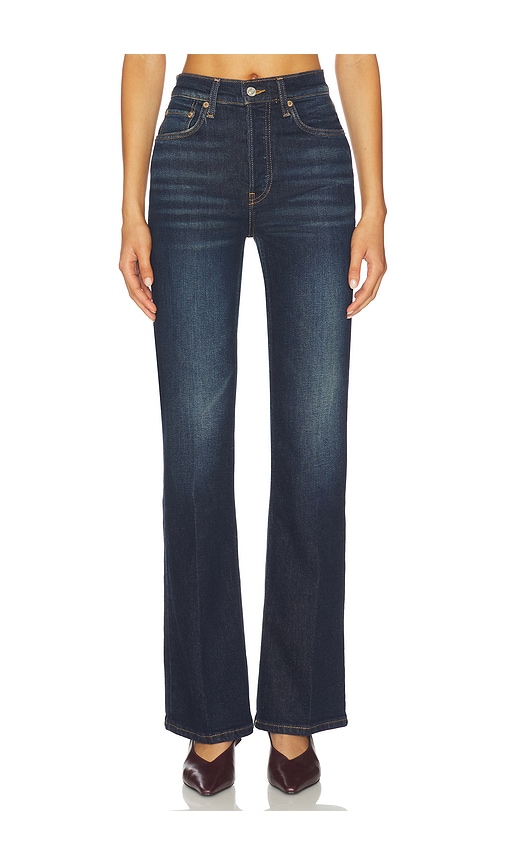 Re/done 70's Mid Rise Bootcut Jeans In Blue