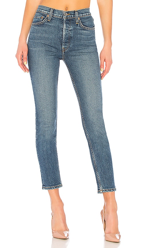 redone levis high rise ankle crop