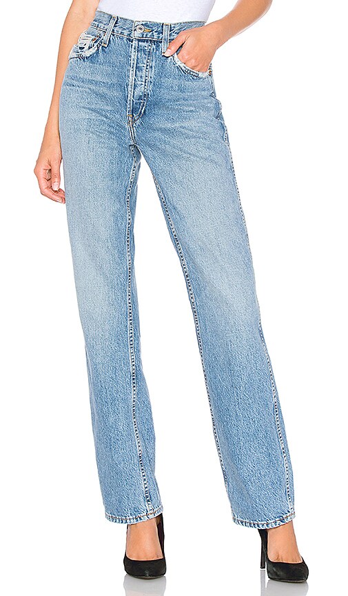 redone high rise jeans