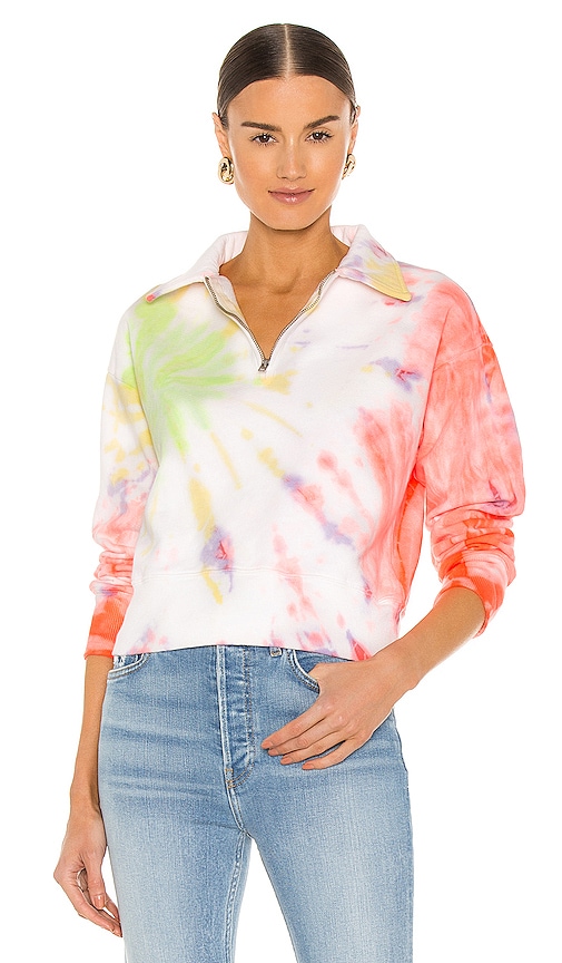 RE/DONE x Hanes 70s Half Zip in Neon Space Dye REVOLVE