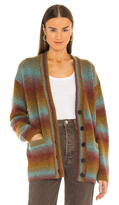 RE/DONE 90s Oversized Cardigan in Brick Multi | REVOLVE