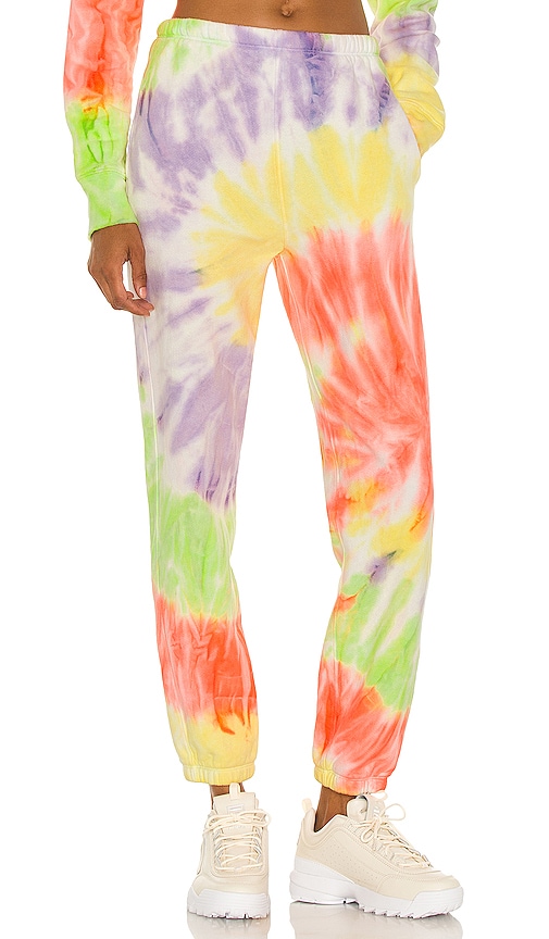 RE/DONE PANTALON SWEAT 80S en Neon Spiral Dye