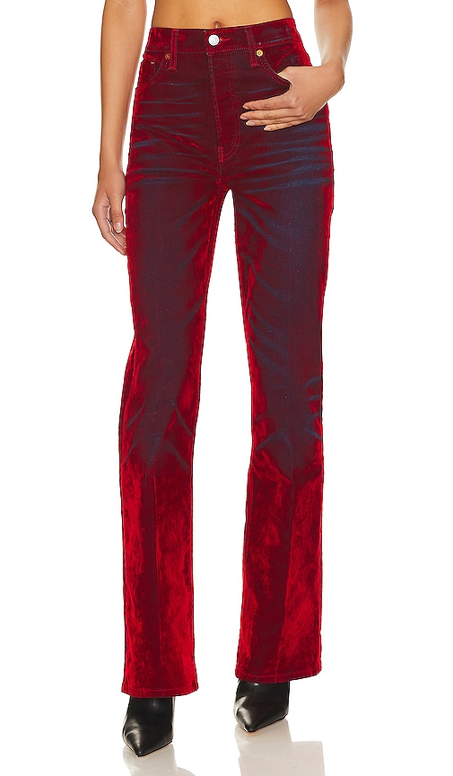 RE/DONE Originals 70s Bootcut in Distressed Red Flocked