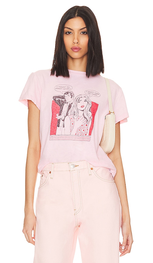 RE/DONE Classic Tee Mindreader in Pink