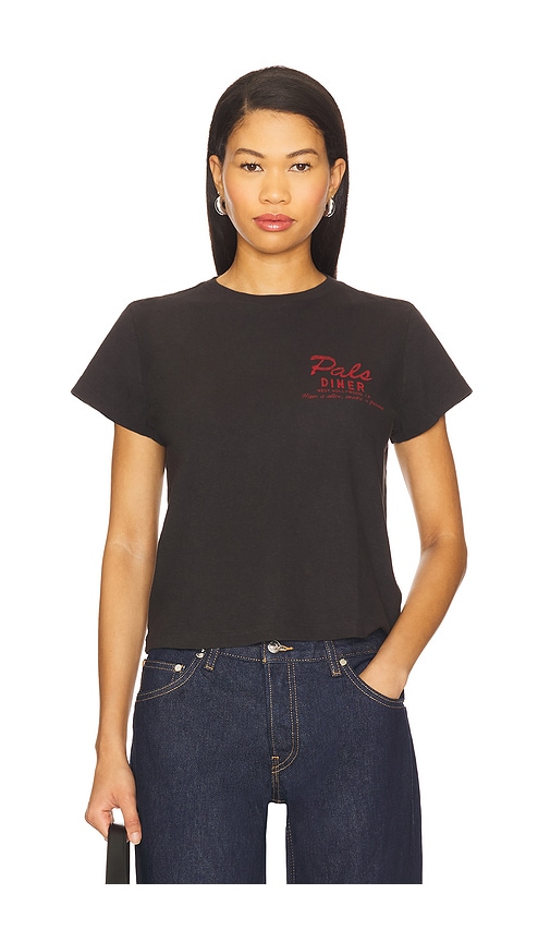 Re/done Cherry Pie Classic Tee In Black