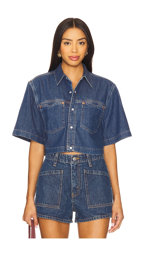 Oversized Crop Shirt in . Size L. Also in M, S, XS - RE/DONE - Modalova