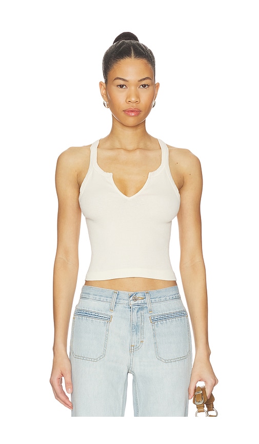 RE/DONE V Cut Ribbed Tank Top