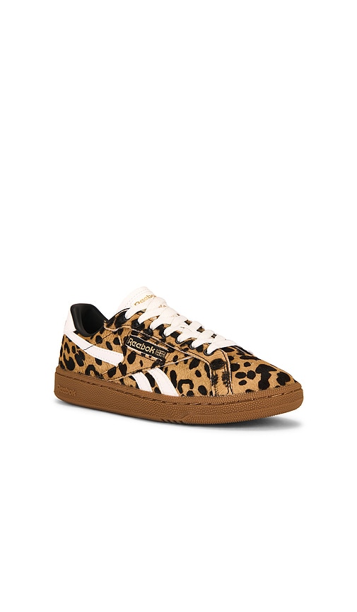 Reebok Club C Grounds Sneaker In Animal Print