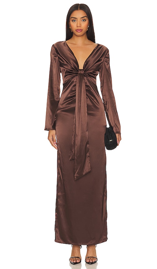 Shop Remi X Revolve Cat Maxi Dress In Chocolate Brown