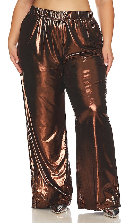 Remi X Revolve Camille Trouser In Chocolate Brown