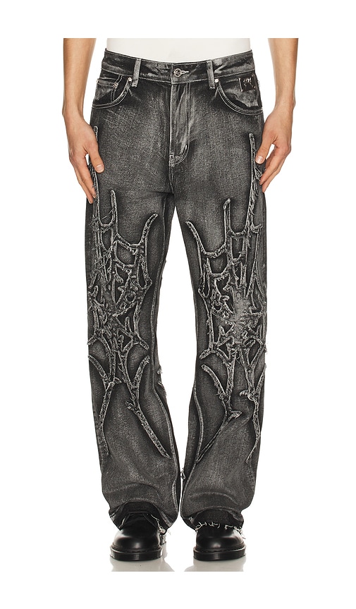 Revenge Spider Web Denim Pant