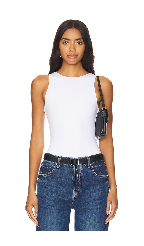 Shop Re Ona Sleeveless Bodysuit In White