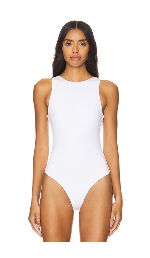 Shop Re Ona Sleeveless Bodysuit In White