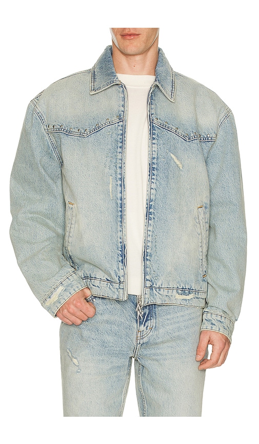 Represent Buttoned Denim Jacket In Blue